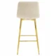 Scaun de bucatarie/bar, Artool, Pozza, catifea bej deschis, picioare metal auriu, 43x49x102 cm - imagine 6