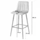 Scaun de bucatarie/bar, Artool, Pozza, catifea bej deschis, picioare metal auriu, 43x49x102 cm - imagine 7