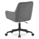 Scaun de birou, Artool, Roxy, rotativ, catifea, gri si negru, 60x65x80-89 cm - imagine 3