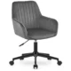 Scaun de birou, Artool, Roxy, rotativ, catifea, gri si negru, 60x65x80-89 cm - imagine 8