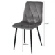 Set 4 scaune bucatarie/living, Artool, Libra, textil maro, picioare metal natur, 44.5x54.5x87 cm - imagine 8