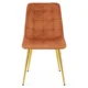 Scaun bucatarie/living, Artool, Split, catifea aramie, picioare metal auriu, 49x60x88 cm - imagine 5