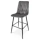 Scaun de bucatarie/bar, Artool, Libra, catifea gri inchis, picioare metal negru, 52x56x112 cm - imagine 6