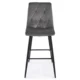 Scaun de bucatarie/bar, Artool, Libra, catifea gri inchis, picioare metal negru, 52x56x112 cm - imagine 8
