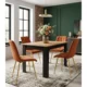 Scaun bucatarie/living, Artool, Split, catifea aramie, picioare metal auriu, 49x60x88 cm - imagine 9