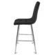 Scaun de bucatarie/bar, Artool, Libra, catifea neagra, picioare metal argintiu, 52x56x112 cm - imagine 3