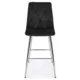 Scaun de bucatarie/bar, Artool, Libra, catifea neagra, picioare metal argintiu, 52x56x112 cm - imagine 4