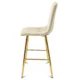 Scaun de bucatarie/bar, Artool, Libra, catifea bej deschis, picioare metal auriu, 52x56x112 cm - imagine 4