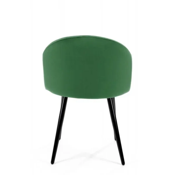 Scaun bucatarie/living, Akord, Brandy, catifea verde, picioare metal negru, 50x54x77 cm - imagine 5