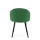 Scaun bucatarie/living, Akord, Brandy, catifea verde, picioare metal negru, 50x54x77 cm - imagine 5