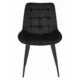 Scaun bucatarie/living, Artool, Bera, catifea neagra, picioare metal negru, 54x60x88 cm - imagine 8