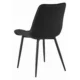 Scaun bucatarie/living, Artool, Bera, catifea neagra, picioare metal negru, 54x60x88 cm - imagine 6
