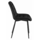 Scaun bucatarie/living, Artool, Bera, catifea neagra, picioare metal negru, 54x60x88 cm - imagine 5