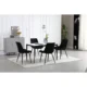 Scaun bucatarie/living, Artool, Bera, catifea neagra, picioare metal negru, 54x60x88 cm - imagine 3