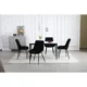 Scaun bucatarie/living, Artool, Bera, catifea neagra, picioare metal negru, 54x60x88 cm - imagine 2