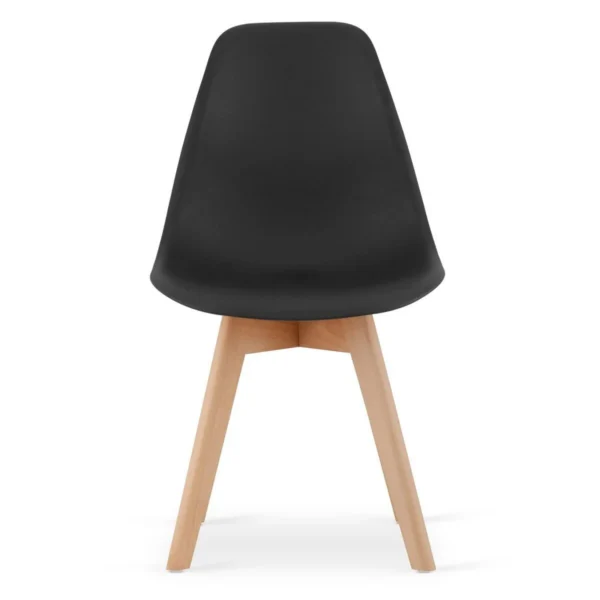 Scaun bucatarie/living, Artool, Kito, PP negru, picioare lemn natur, 46x54.5x80 cm - imagine 6