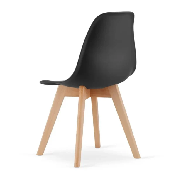 Scaun bucatarie/living, Artool, Kito, PP negru, picioare lemn natur, 46x54.5x80 cm - imagine 4