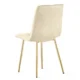 Scaun bucatarie/living, Artool, Libra, catifea bej, picioare metal auriu, 45x54x86.5 cm - imagine 3