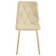 Scaun bucatarie/living, Artool, Libra, catifea bej, picioare metal auriu, 45x54x86.5 cm - imagine 7