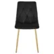Scaun bucatarie/living, Artool, Libra, catifea neagra, picioare metal auriu, 45x54x86.5 cm - imagine 2
