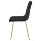 Scaun bucatarie/living, Artool, Libra, catifea neagra, picioare metal auriu, 45x54x86.5 cm - imagine 3