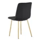 Scaun bucatarie/living, Artool, Libra, catifea neagra, picioare metal auriu, 45x54x86.5 cm - imagine 6