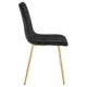 Scaun bucatarie/living, Artool, Libra, catifea neagra, picioare metal auriu, 45x54x86.5 cm - imagine 7