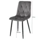 Scaun bucatarie/living, Artool, Libra, textil bej, picioare metal natur, 44.5x54.5x87 cm - imagine 2
