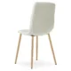 Scaun bucatarie/living, Artool, Libra, textil bej, picioare metal natur, 44.5x54.5x87 cm - imagine 3