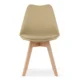 Scaun bucatarie/living, Artool, Mark, PP bej, picioare lemn natur, 49x52x82 cm - imagine 7