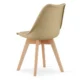 Scaun bucatarie/living, Artool, Mark, PP bej, picioare lemn natur, 49x52x82 cm - imagine 6
