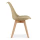 Scaun bucatarie/living, Artool, Mark, PP bej, picioare lemn natur, 49x52x82 cm - imagine 2