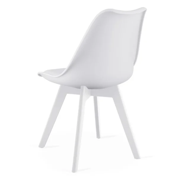 Scaun bucatarie/living, Artool, Mark, PP alb, picioare albe, 49x43x82 cm - imagine 2