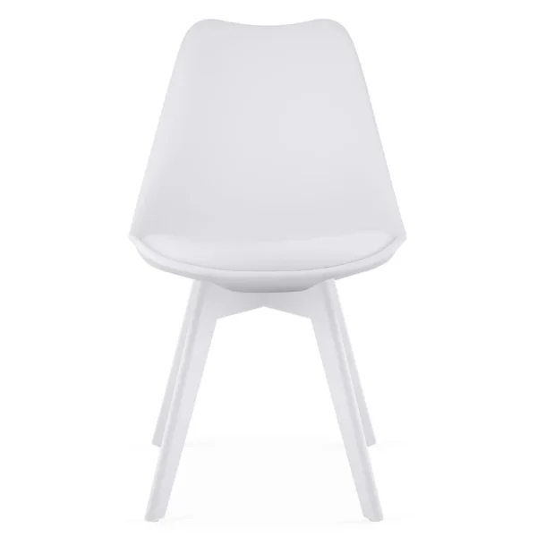 Scaun bucatarie/living, Artool, Mark, PP alb, picioare albe, 49x43x82 cm - imagine 4