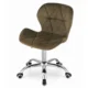 Scaun de birou, Artool, Avola, rotativ, catifea, maro, 53.5x55x72.5-86.5 cm - imagine 3