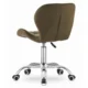 Scaun de birou, Artool, Avola, rotativ, catifea, maro, 53.5x55x72.5-86.5 cm - imagine 2