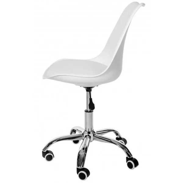 Scaun de birou pentru copii, rotativ, alb, max 125 kg, 44x40x80/90 cm - imagine 8