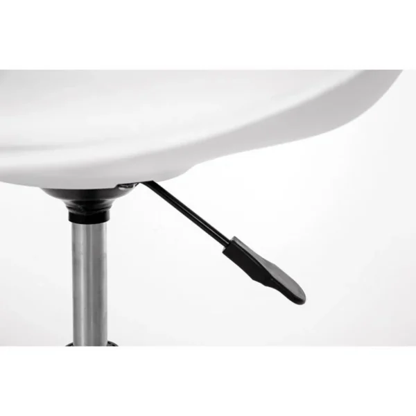 Scaun de birou pentru copii, rotativ, alb, max 125 kg, 44x40x80/90 cm - imagine 4