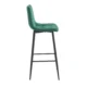 Scaun de bucatarie/bar, Artool, Arceto, catifea verde, picioare metal negru, 43.5x32.5x104 cm - imagine 4