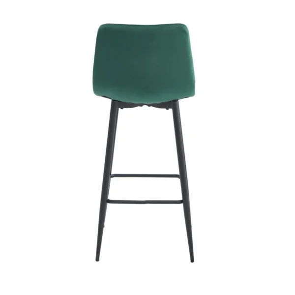 Scaun de bucatarie/bar, Artool, Arceto, catifea verde, picioare metal negru, 43.5x32.5x104 cm - imagine 3