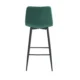 Scaun de bucatarie/bar, Artool, Arceto, catifea verde, picioare metal negru, 43.5x32.5x104 cm - imagine 3