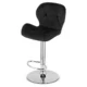 Scaun de bucatarie/bar, Artool, West, rotativ, catifea neagra, picior metal argintiu, 46x48.5x90-111 cm - imagine 2