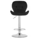 Scaun de bucatarie/bar, Artool, West, rotativ, catifea neagra, picior metal argintiu, 46x48.5x90-111 cm - imagine 4