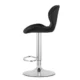 Scaun de bucatarie/bar, Artool, West, rotativ, catifea neagra, picior metal argintiu, 46x48.5x90-111 cm - imagine 6