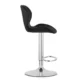 Scaun de bucatarie/bar, Artool, West, rotativ, catifea neagra, picior metal argintiu, 46x48.5x90-111 cm - imagine 7