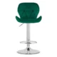 Scaun de bucatarie/bar, Artool, West, rotativ, catifea verde, picior metal argintiu, 46x48.5x90-111 cm - imagine 7