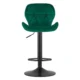 Scaun de bucatarie/bar, Artool, West, rotativ, catifea verde, picior metal negru, 46x48.5x90-111 cm - imagine 5