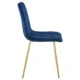 Scaun bucatarie/living, Artool, Libra, catifea bleumarin, picioare metal auriu, 45x54x86.5 cm - imagine 3
