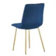 Scaun bucatarie/living, Artool, Libra, catifea bleumarin, picioare metal auriu, 45x54x86.5 cm - imagine 4