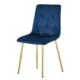 Scaun bucatarie/living, Artool, Libra, catifea bleumarin, picioare metal auriu, 45x54x86.5 cm - imagine 5